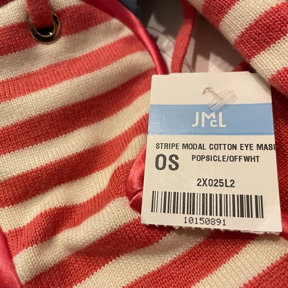 J. McLaughlin Slippers & Sleep Mask NWT Stripe Modal Cotton Size Small Medium - Picture 5 of 6